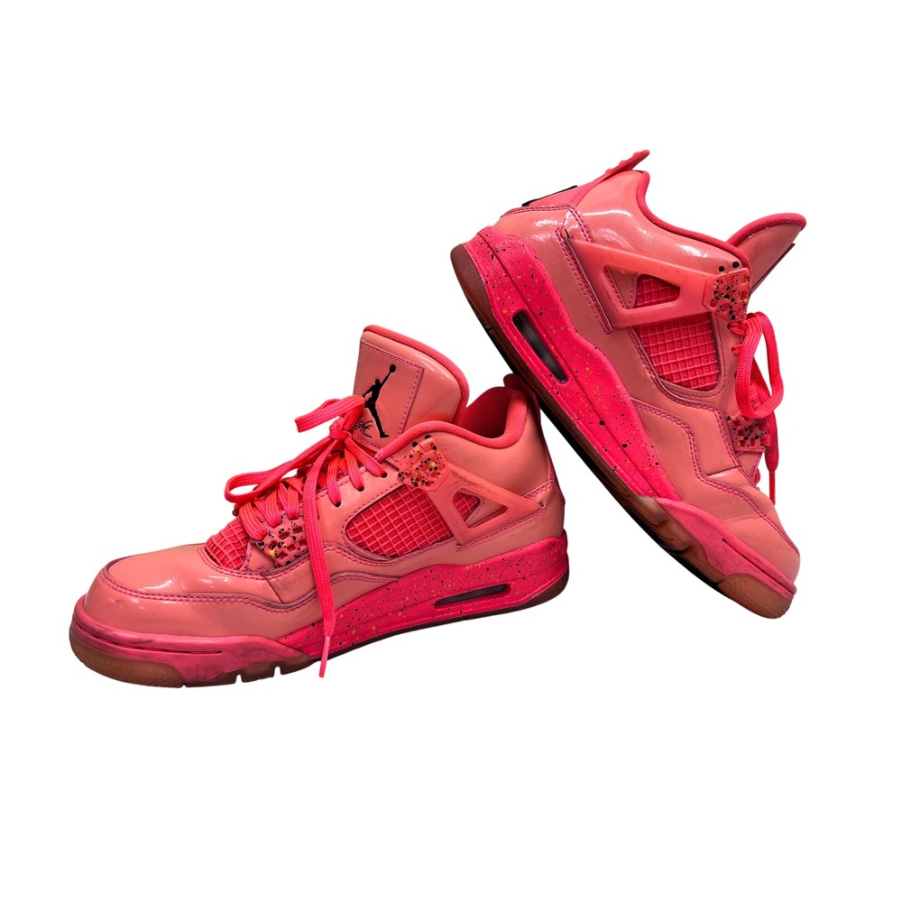 Nike Air Jordan 4 Retro NRG Hot‎ Punch Womens 9 Pink Good AQ9128-600 Patent
